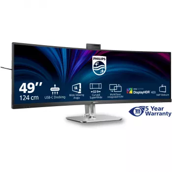 Philips 5000 serijos 49B2U5900CH/00 kompiuterio monitorius 124 cm (48,8 col.) 5120 x 1440 pikselių Dual QHD LCD juodas