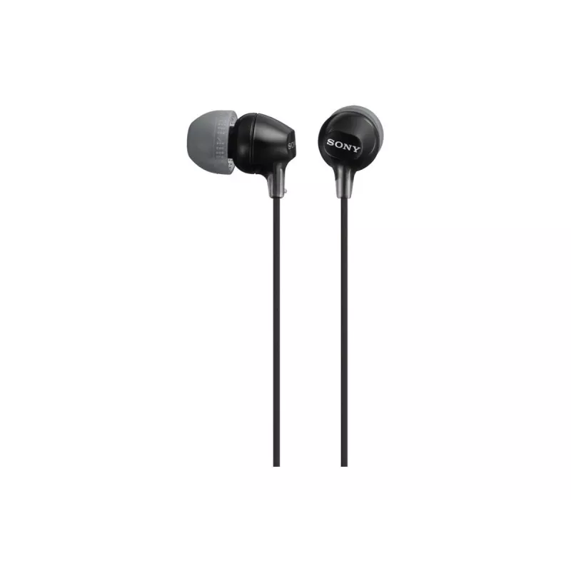 Sony MDR-EX15AP laidinės ausinės, 8–22000 Hz, skambučiai/muzika, 3 g, juodos