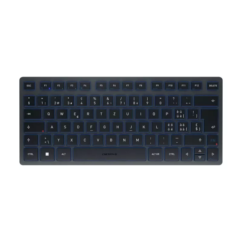 Belaidė klaviatūra CHERRY KW 7100 MINI BT QWERTZ Šveicariška Mėlyna