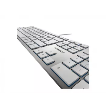 Klaviatūra CHERRY KC 6000 SLIM Universal USB QWERTZ Vokiška sidabrinė