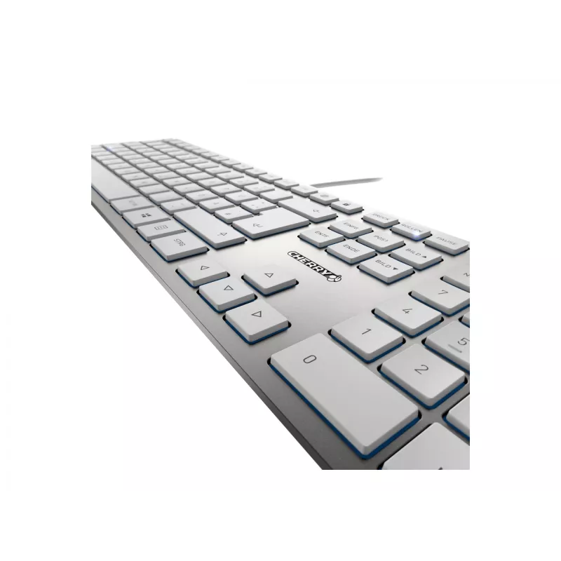 Klaviatūra CHERRY KC 6000 SLIM Universal USB QWERTZ Vokiška sidabrinė