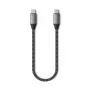 Satechi USB-C (vyriškas) į USB-C (vyrišką) kabelis – 25 cm – USB maitinimas (100 W) (ST-TCC10M)