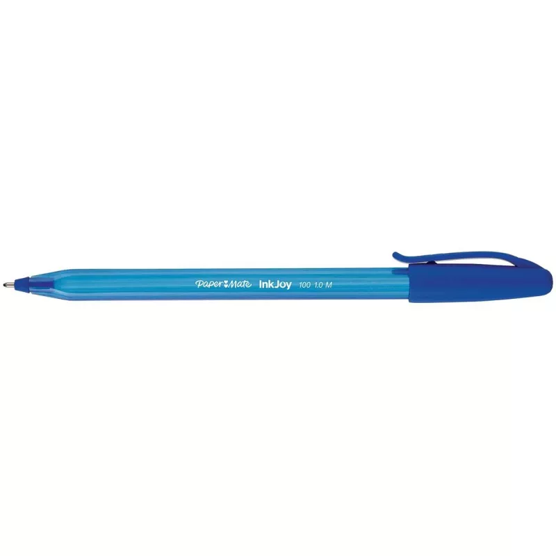 PAPER MATE rašiklis InkJoy 100 su dangteliu 8 vnt. M mėlyna
