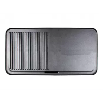 Elektrinis stalo grilis Rommelsbacher BBQ 2003 — 1900 W, 50×25 cm, briaunotas + Teppanyaki, reguliuojamas termostatas, sidabrinis/juodas
