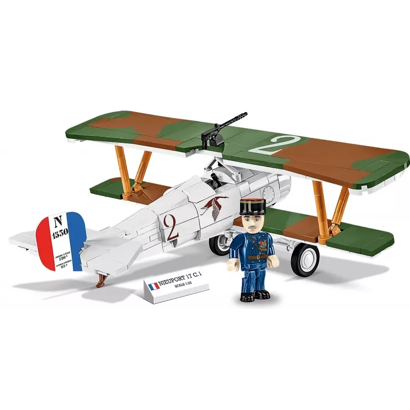 Konstruktorius Cobi Blokai Nieuport 17 C.1 277 dalių — Lėktuvo modelio rinkinys, kolekcinis plytelių komplektas
