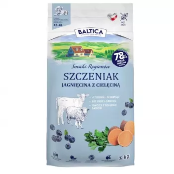 BALTICA regional flavours Junior ėriena su veršiena - sausas šunų ėdalas - 3kg