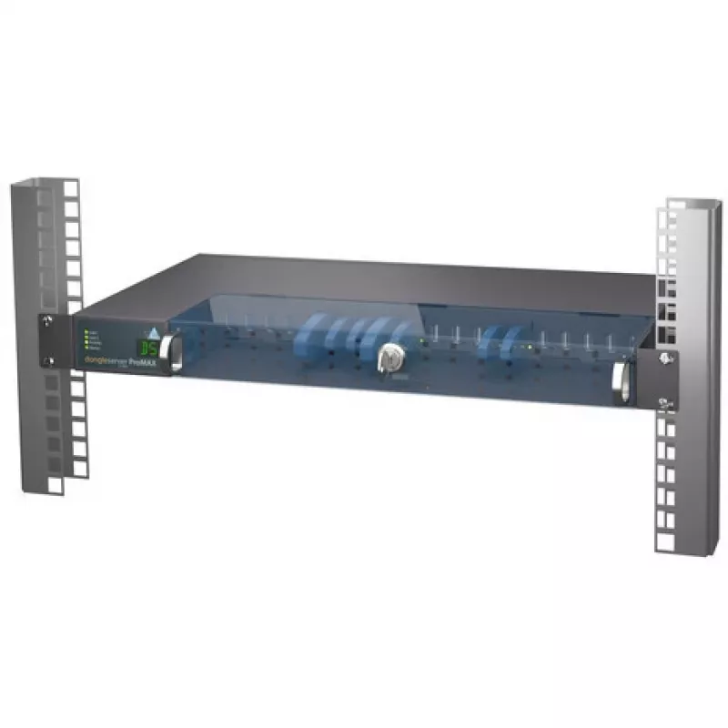 SEH dongleserver ProMAX USB raktų serveris tinklui, 5x USB 3.0 + 15x USB 2.0, 2 maitinimo šaltiniai, juodai mėlynas