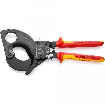 Kabelių pjovimo replės KNIPEX 95 36 280, vario ir aliuminio kabeliams, VDE išbandytos