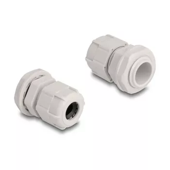Kabelio įvadas M16 DELOCK, plastikinis, pilkas, pakuotėje 10 vnt.
