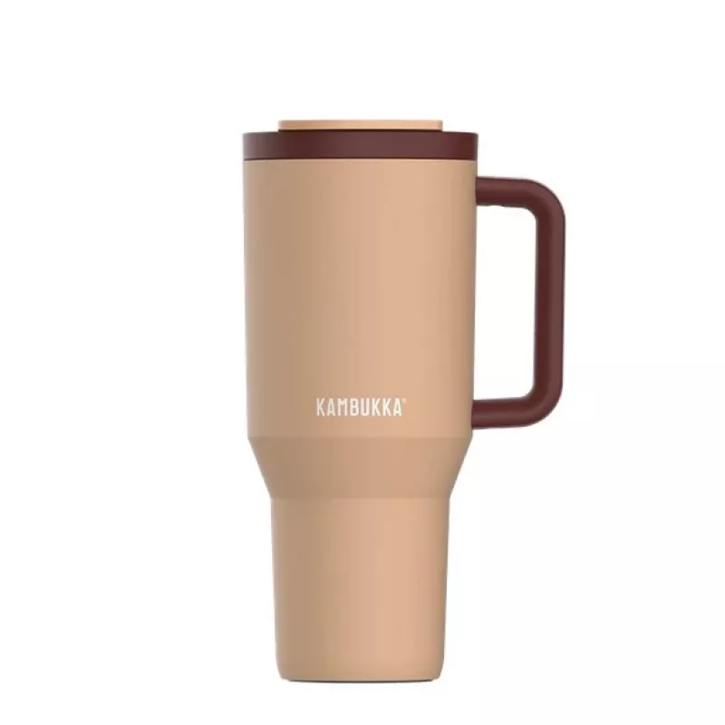 Termopuodis su teleskopiniu šiaudeliu Kambukka Rio Tumbler 950 ml Almond Dream