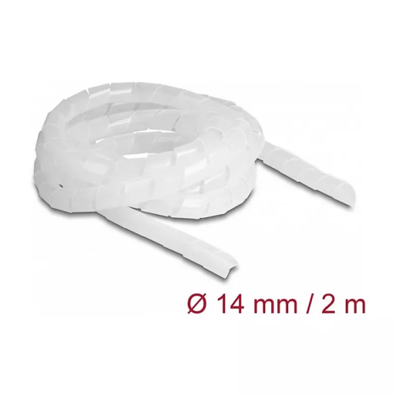 DeLOCK spiralinis vamzdis lankstus 2 m x 14 mm permatomas polietilenas