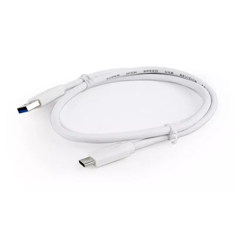 USB duomenų laidas Gembird USB A – USB C 1 m, USB 3.2 Gen 1, baltas
