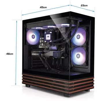 FTW A-Line LCS 5060Ti D5, žaidimų kompiuteris juodas/permatomas, Windows 11 Home