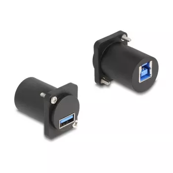 DeLOCK D tipo modulis USB 5 Gbps Type-A moteriškas į Type-B moteriškas juodas