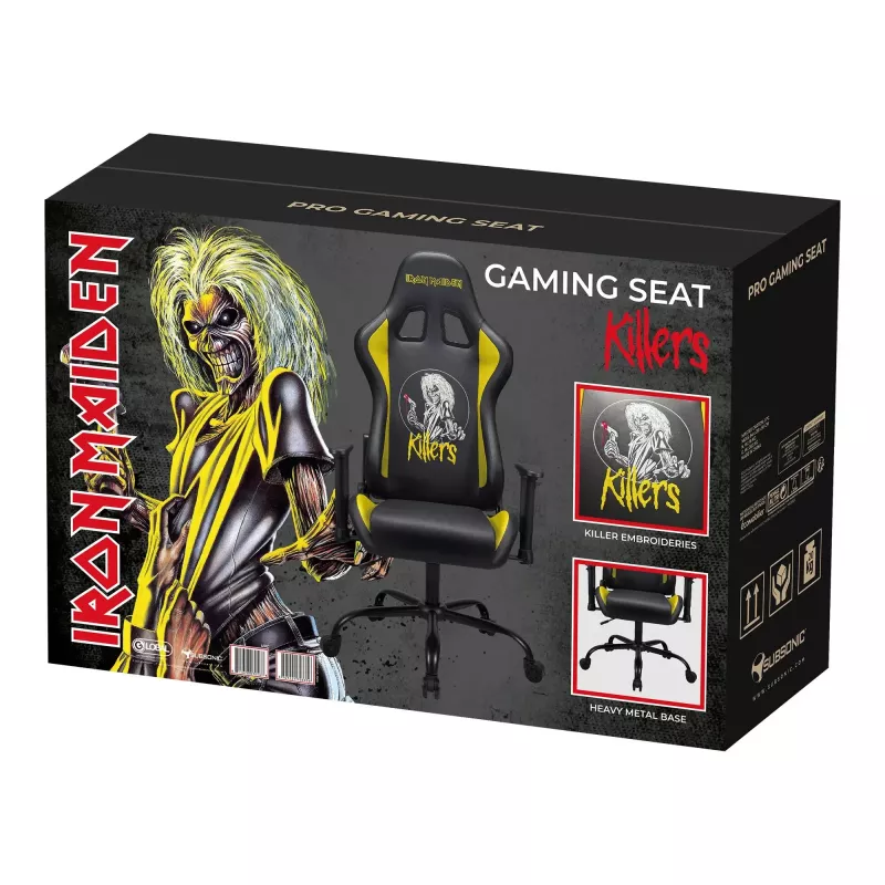 Gaminė kėdė SUBSONIC Subsonic Pro Iron Maiden Killers – ergonominis dizainas, reguliuojamas aukštis
