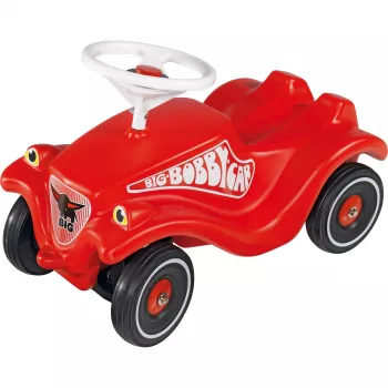 Vaikiškas automobilis Simba-Dickie BIG Bobby Car Classic raudonas su Whisper Wheels ir batų priežiūros rinkiniu