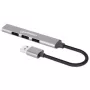 Manhattan USB-A 4 prievadų šakotuvas, 4x USB-A prievadai (1x 5 Gbps USB 3.2 Gen1, 3 x 480 Mbps USB 2.0), maitinamas per USB, aliuminis