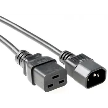 Microconnect PE0191430 ilginimo maitinimo laidas, juodas, 3 m, C19–C14 jungtys
