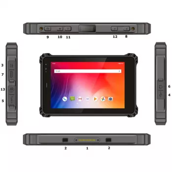 Nešiojamas atsparus planšetinis kompiuteris ALLNET X-trail-100-Intel-2D su 2D skaitytuvu, NFC ir LTE