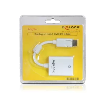Vaizdo kabelio adapteris DeLOCK 61765 DisplayPort į DVI-I 0,125 m