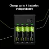 Green Cell GC VitalCharger akumuliatorių įkroviklis su 4× AA 2000 mAh NiMH baterijomis