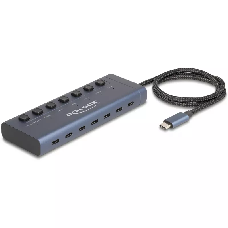 DeLOCK 63410 USB 3.2 Gen 1 Type-C 7 prievadų USB-C šakotuvas, mėlynas, 5000 Mbit/s