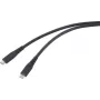 Renkforce USB-C kabelis USB4 juodas TPE apvalkalas RF-6662038 - Skaitmeninis/Duomenų - 0,5 m