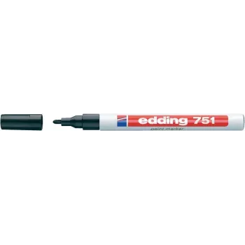 Markeris Edding e-751 baltas plastikinis apvalus antgalis – balta tušas