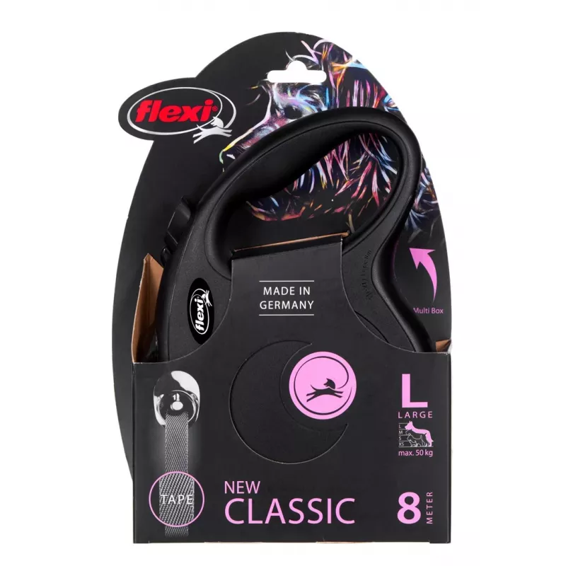 Flexi New Classic šuns automatinis pavadėlis 8 m
