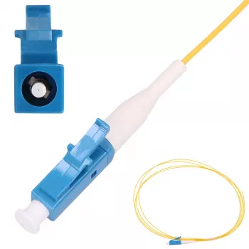Extralink LC/UPC Pigtail, vienmodis G.652D, 900 µm PVC, 1 m, FTTH, geltonas