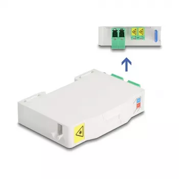 DeLOCK 85936 Optinio pluošto jungčių dėžutė LC Duplex balta