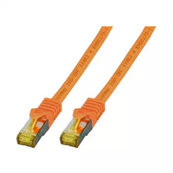 EFB-Elektronik RJ45 jungiamasis kabelis Cat.6A S/FTP LSZH Cat.7 žaliava oranžinė 1m