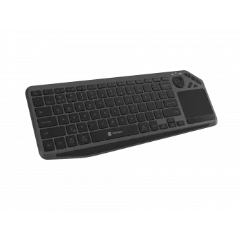 Natec Turbot 2 belaidė klaviatūra, US išdėstymas, Bluetooth, juoda/pilka