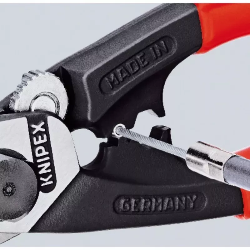 Knipex 95 61 190 plieninių lynų kirptuvai, 190 mm