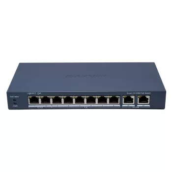 Hikvision DS-3E1310HP-EI(B) valdomas tinklo jungiklis Fast Ethernet (10/100) Power over Ethernet (PoE) pilka