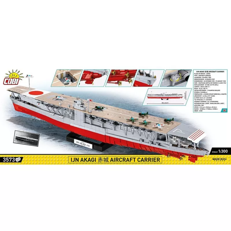 Konstruktorius COBI IJN Akagi lėktuvnešis 3573 dalys