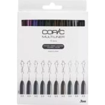 COPIC Multiliner Color spalvoti finelineriai 0,3 mm, 10 vnt. (22075620)