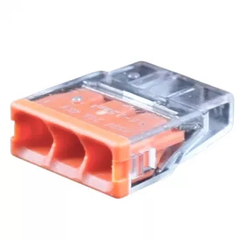 Hismart EL240401 universalus laidų jungiklis, 3x 0,5-2,5 mm², 24 A, 450 V, 100 vnt.
