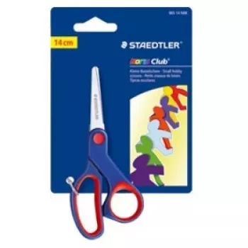 Žirklės Staedtler Noris Club 965 vieno ašmenų, nerūdijančio plieno ašmenys 14 cm, mėlyna/raudona
