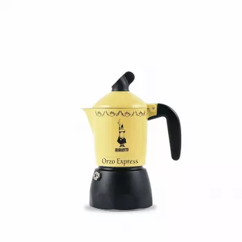 Mokos puodas Bialetti Orzo Express juodai geltonas