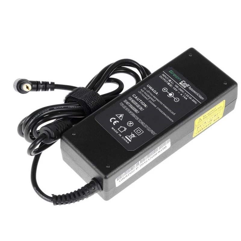 Green Cell AD02P 90W 19V 4.74A nešiojamojo kompiuterio maitinimo adapteris, AC-DC, vidaus, juodas