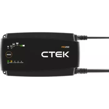 Baterijų įkroviklis CTEK Pro 25S 300W 12V 25A – profesionalus 12V įkroviklis, 300 W galia, 25 A maks. srovė