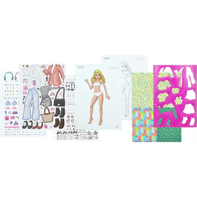 Kūrybinis rinkinys Kids Euroswan Fashion Book WoW Generation WOW00054 – mados kūrybos rinkinys vaikams
