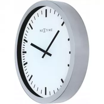 NeXtime Magic Stripe sieninis laikrodis 3031, 25x35.2 cm, baltas