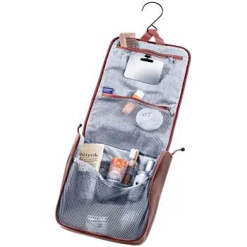 Kelioninis higienos reikmenų krepšys DEUTER Wash Center II, spalva caspia/raisin
