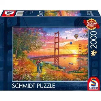 Dėlionė Schmidt Spiele Walking to the Golden Gate Bridge 2000 vnt.