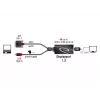 Adapterinis kabelis DVI 24+1 + USB-A / DisplayPort 20p DeLOCK 62596, 0,3 m