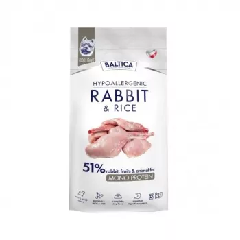 BALTICA Nutraceutic Hypoallergenic S Rabbit with rice - sausas šunų ėdalas - 3kg