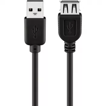 Wentronic Goobay USB 2.0 Hi-Speed ilginimo laidas, juodas, 5 m – USB 2.0 kištukas (A tipas) > USB 2.0 lizdas (A tipas) (68905)