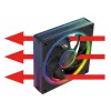 Kompiuterio ventiliatorius MODECOM VOLCANO LOOP 120 ARGB, 120 mm, PWM, 400–1400 RPM, juodas